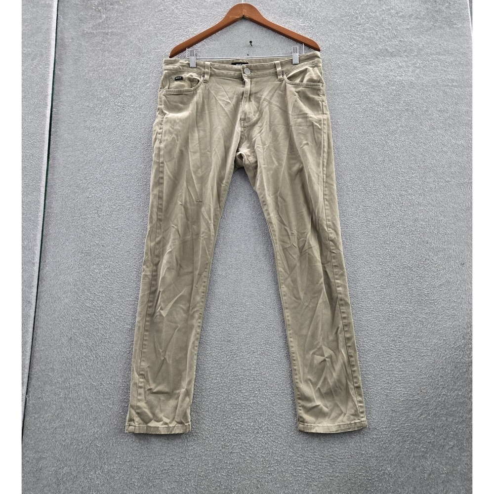 RVCA Men Pants 34 Khaki Chino Twill Daggers Straight Slim Fit 30" Inseam